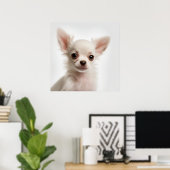 Cute Chihuahua Puppy Dog Portret Poster (Thuiskantoor)