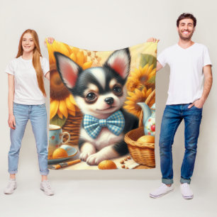 Cute Chihuahua Puppy Fleece Deken