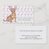 Cute Chihuahua Puppy in Waterverf- en schilderafdr Visitekaartje (Voorkant / Achterkant)