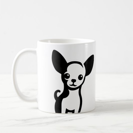 Cute Chihuahua Puppy Koffiemok (Links)