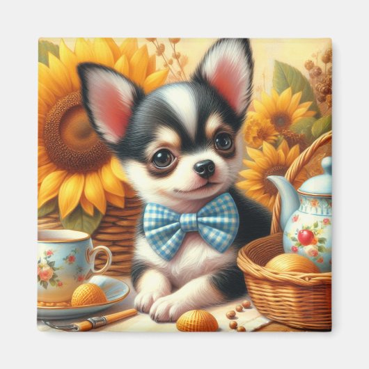 Cute Chihuahua Puppy Magneet (Voorkant)