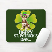 Cute Chihuahua Puppy Pet St. Patrick Day Muismat (Met muis)