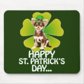 Cute Chihuahua Puppy Pet St. Patrick Day Muismat (Voorkant)