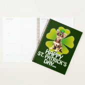 Cute Chihuahua Puppy Pet St. Patrick Day Planner (Display)