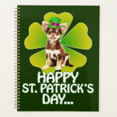 Cute Chihuahua Puppy Pet St. Patrick Day Planner (Voorkant)