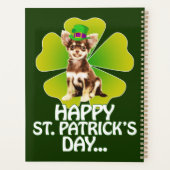 Cute Chihuahua Puppy Pet St. Patrick Day Planner (Achterkant)