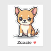 Cute Chihuahua Puppy Sticker – Grote Ogen (Vel)