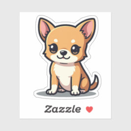 Cute Chihuahua Puppy Sticker – Grote Ogen