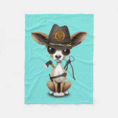 Cute Chihuahua Puppy Zombie Hunter Fleece Deken (Voorkant)