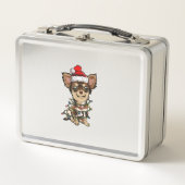 Cute Chihuahua Santa Kerstboom Lams Do (Voorkant)