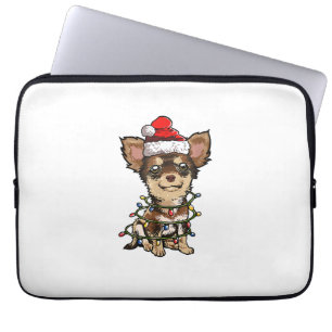 Cute Chihuahua Santa Kerstboom Lams Do Laptop Sleeve