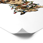 Cute Chihuahua Santa Kerstboom Lams Do Poster (Hoek)