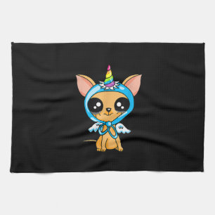 Cute Chihuahua Unicorn Puppy Kinder en Dog Pet lov Theedoek