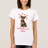 Cute Chihuahua Valentijn voor Hondenliefhebbers Ho T-shirt (Voorkant)