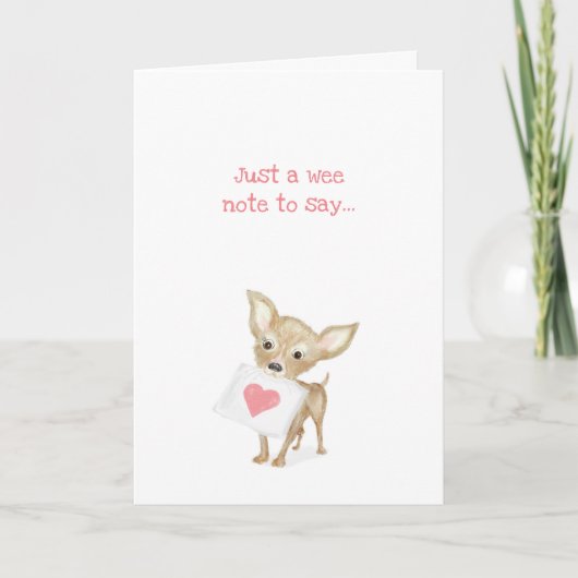 Cute chihuahua Valentijnsdag card Kaart (Voorkant)