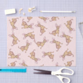 Cute Chihuahua Waterverf Painted Pink Brown Tissuepapier (Craft)