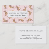 Cute Chihuahua Waterverf Painted Pink Brown Visitekaartje (Voorkant / Achterkant)