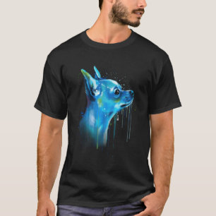 Cute Chihuahua Waterverf schilderkunst T-shirt