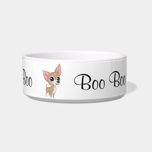 Cute Chihuahua White Pet Bowl Add Name Voerbakje