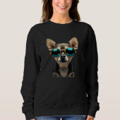 Cute Chihuahua with Sunglasses Trui (Voorkant)