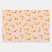 Cute Chihuahua Wrapping Paper Flat Sheet Set van 3 (Voorkant 3)