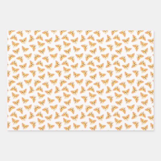 Cute Chihuahua Wrapping Paper Flat Sheet Set van 3 (Voorkant)