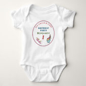 Cute Child Baby 1st Birthday Party Personalize Romper (Voorkant)