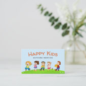 Cute Child Daycare Babysit Service Visitekaartje (Staand voorkant)