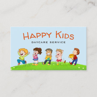 Cute Child Daycare Babysit Service Visitekaartje