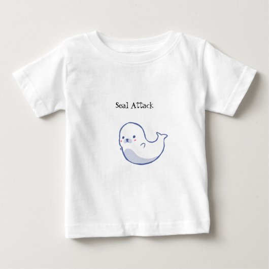 Cute Child Seal Attack T Shirt Animal Zee Creature (Voorkant)