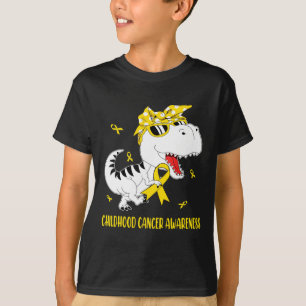 Cute Childhood Cancer Awareness Dinosaur Boys Kind T-shirt