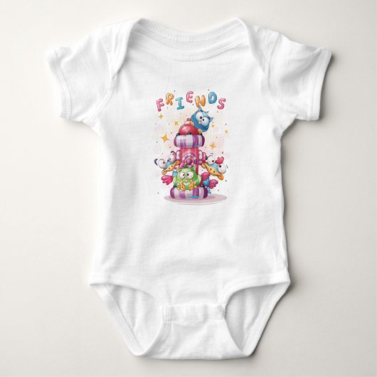 Cute Childish Friend Birds Halloween Romper (Voorkant)