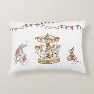 Cute Children Circus Carnival Animals Pattern Accent Kussen