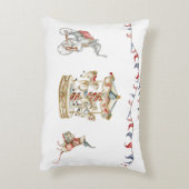 Cute Children Circus Carnival Animals Pattern Accent Kussen (Achterkant (Verticaal))
