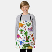 Cute Children Colorful Chef Baking Dinosaur Schort (Gedragen)