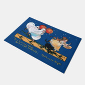 Cute  Children sprak 's nachts over Halloween Deurmat (Schuin)