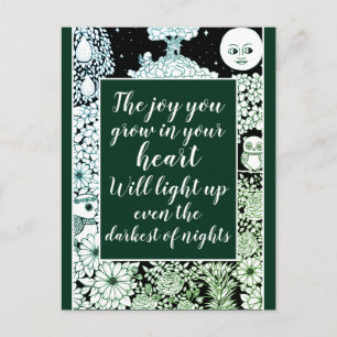 Cute Childrens Book Art Inspirerend Quote on Joy Briefkaart