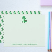 Cute Children's Dinosaur Personalized Notitiekaartje