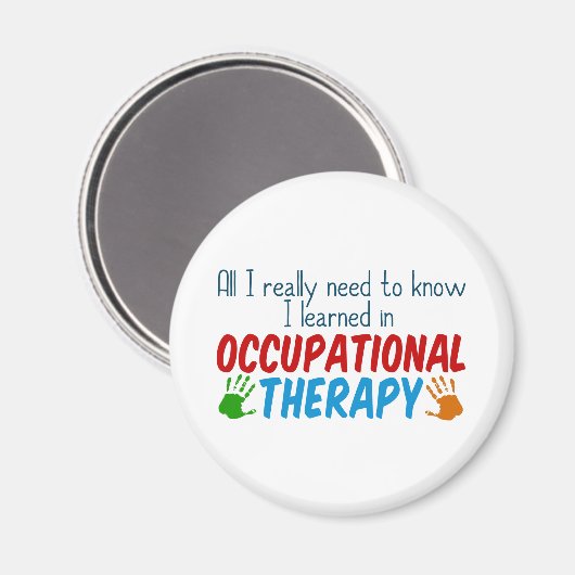 Cute Childrens Occupational Therapy Handprint Magneet (Voorkant / Achterkant)