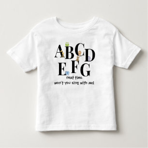 Cute Child's Alphabet Shirt, ABCDEFG... Kinder Shirts