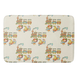 Cute Child's Bird Apple Train Bathmat Badmat