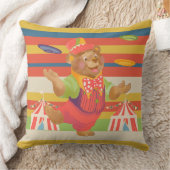 Cute Child's Circus Bear Throw Pillow Kussen (Deken)