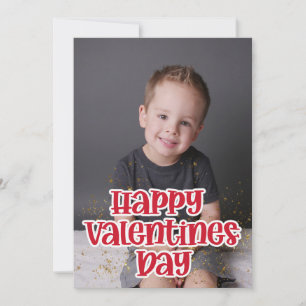 Cute Child's Photo Happy Valentine's Day Feestdagenkaart