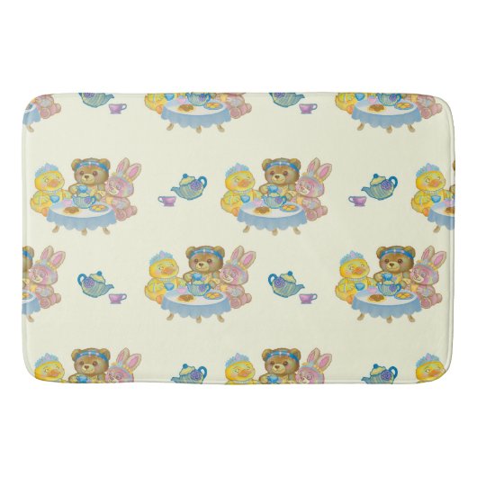 Cute Childs Toy Tea Party Bath Mat (Voorkant)