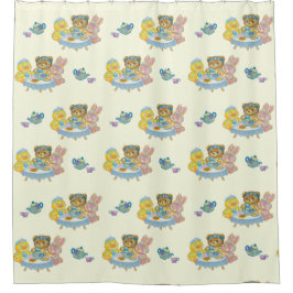 Cute Childs Toy Tea Party Shower Curtain Douchegordijn