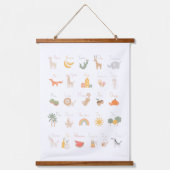 Cute Child's Waterverf Alphabet Hangend Wandkleed (Voorkant)