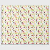 Cute Chili peppers betegeld Mexicaans patroon Cadeaupapier (Vlak)
