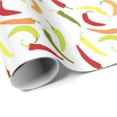Cute Chili peppers betegeld Mexicaans patroon Cadeaupapier (Rol Hoek)