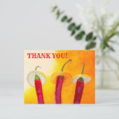 Cute Chili Peppers Hola Amigo Funny  Briefkaart (Staand voorkant)