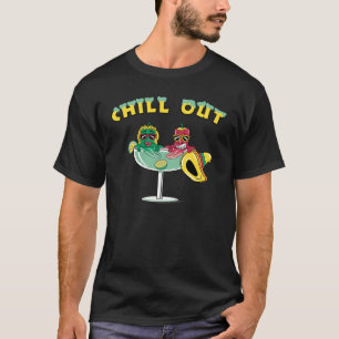Cute Chili Peppers in Margarita Chill Out T-shirt